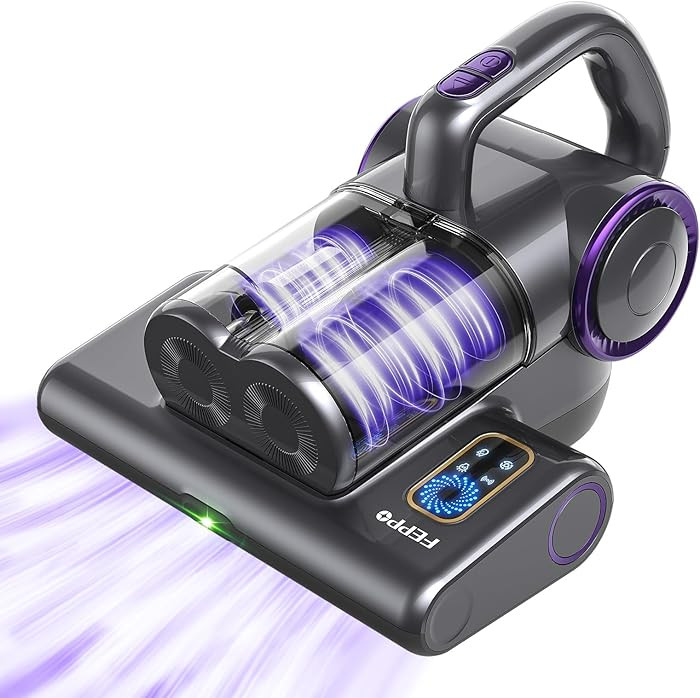 FEPPO Mattress Vacuum Cleaner, 16Kpa Bed Vacuum Cleaner with 253.7nm UV-C Light, 140\u00b0F Heat,... | Amazon (US)