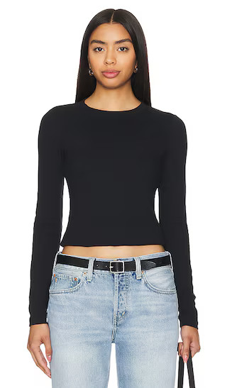 Long Sleeve Tomboy Tee in Black | Revolve Clothing (Global)
