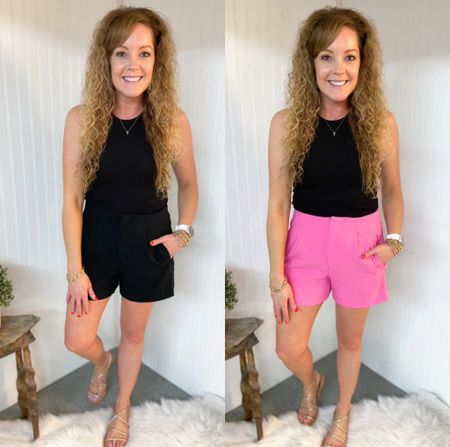 $20 Target Women's High-Rise Tailored Shorts - A New Day / summer outfit / dressy outfit / date night / vacation outfit / resort wear / high neck tank / trouser shorts / Target sale 

#LTKover40 #LTKfindsunder50 #LTKsalealert