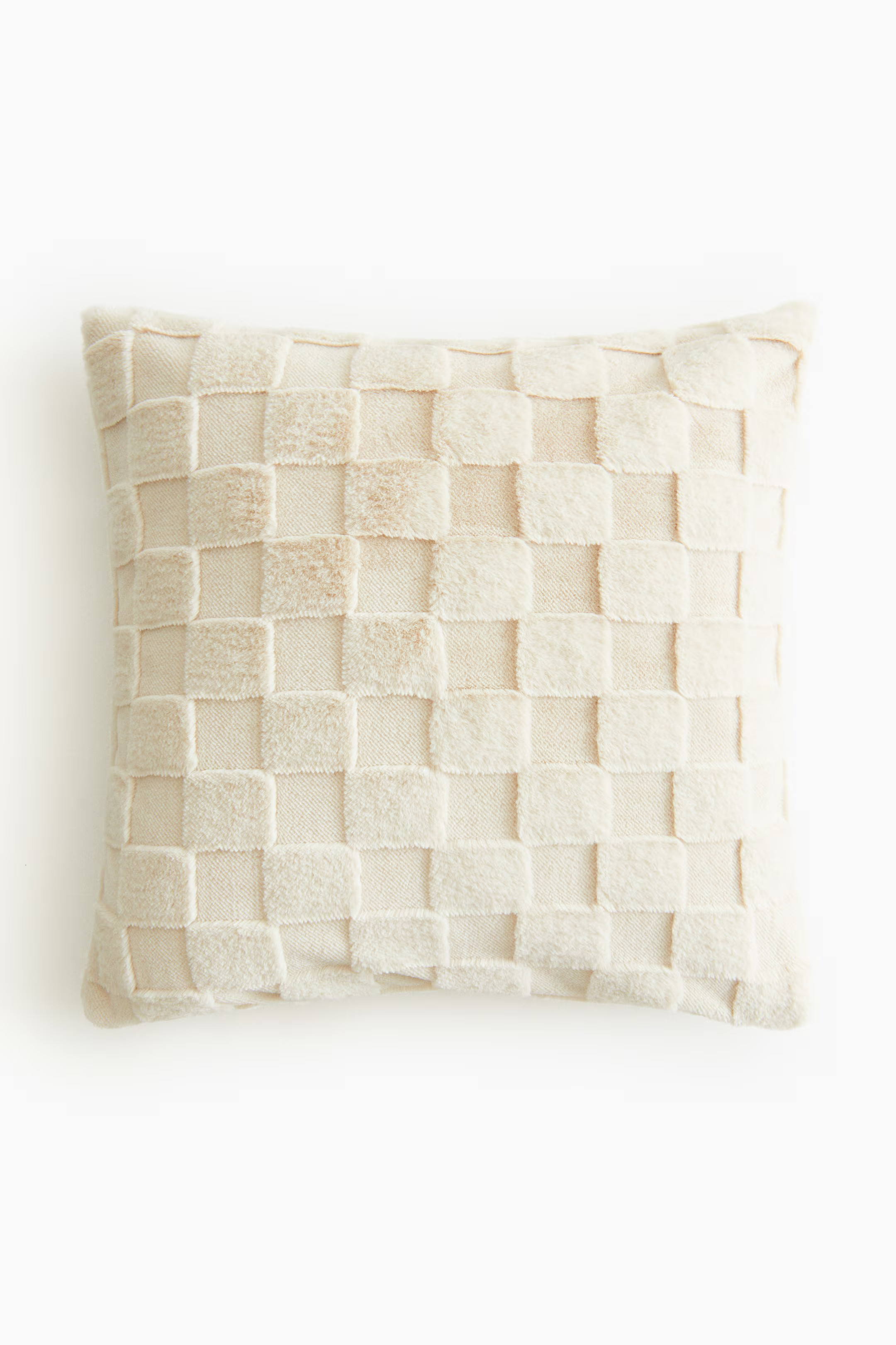Fluffy checked cushion cover | H&M (UK, MY, IN, SG, PH, TW, HK)