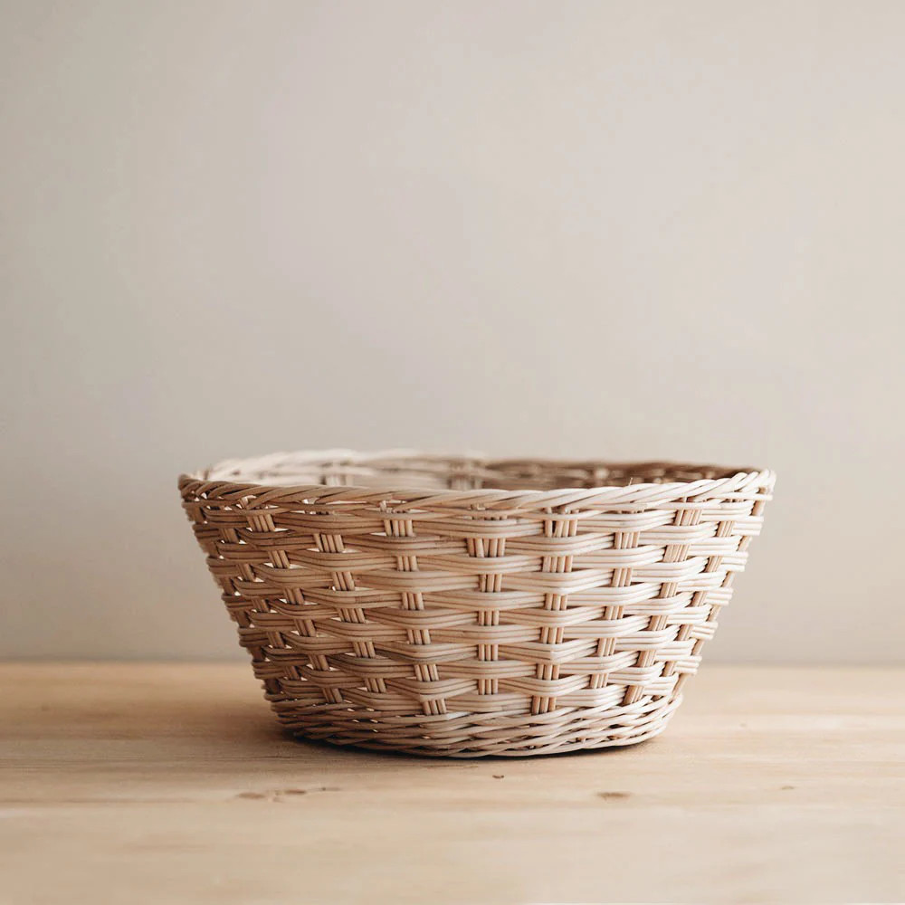 Small Round Woven Basket | Roan Iris