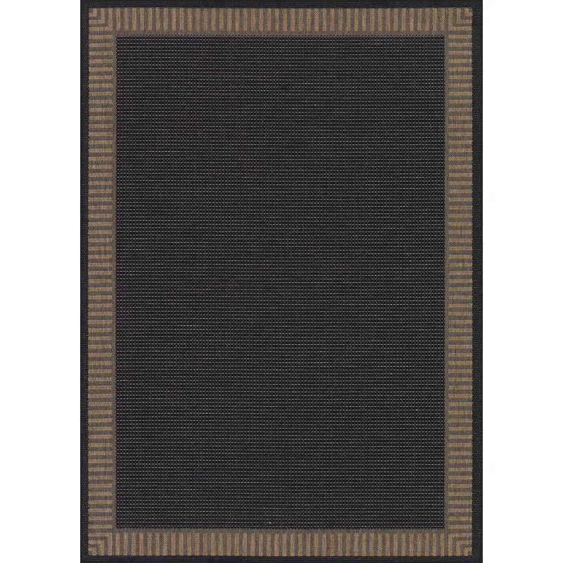 Sania Black/Gray Indoor / Outdoor Area Rug | Wayfair North America