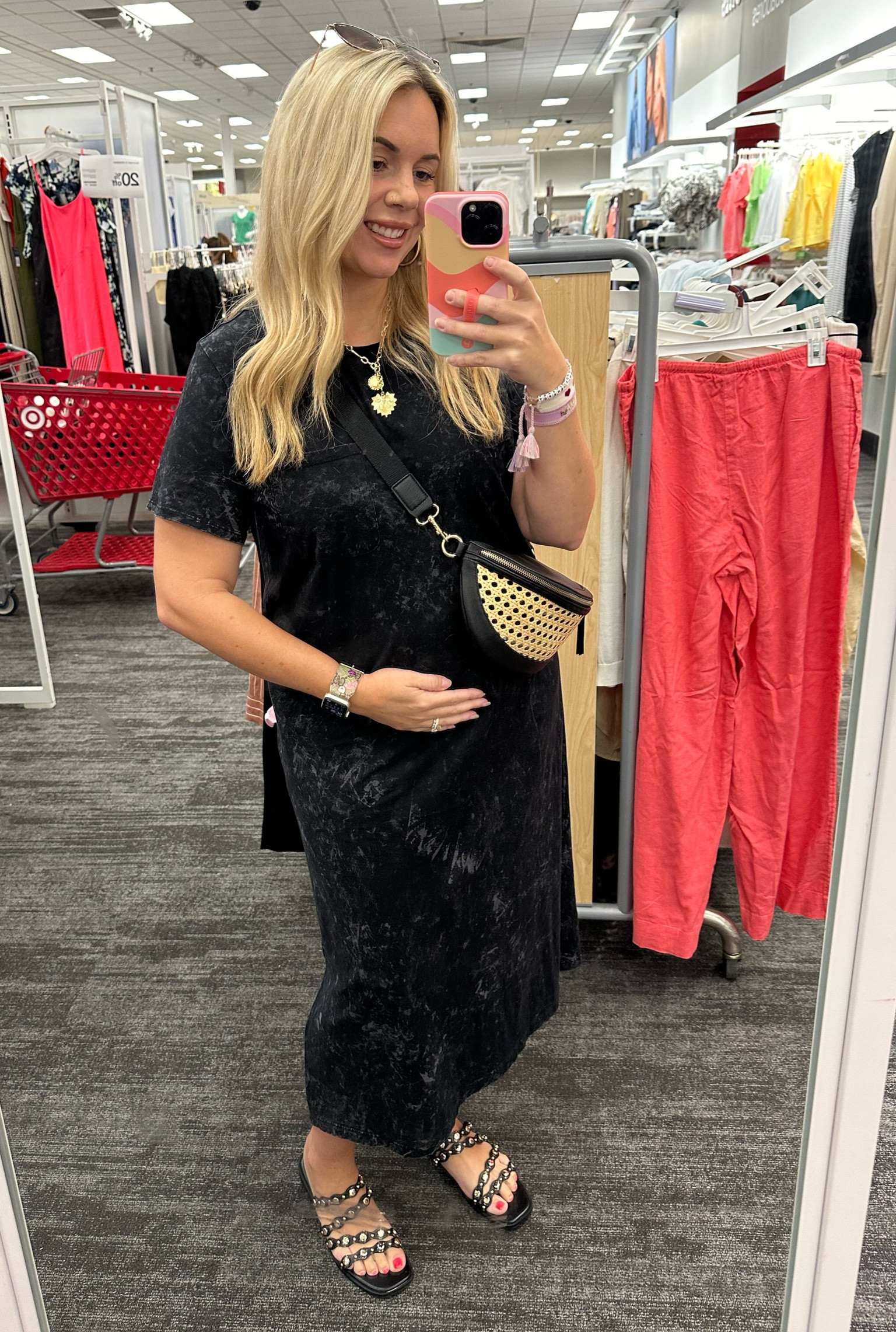 I sized up twice for the bump and to make sure this fits me all summer but it’s a super cute tshirt dress! I got the pink too. 

#LTKBump #LTKMidsize #LTKOver40