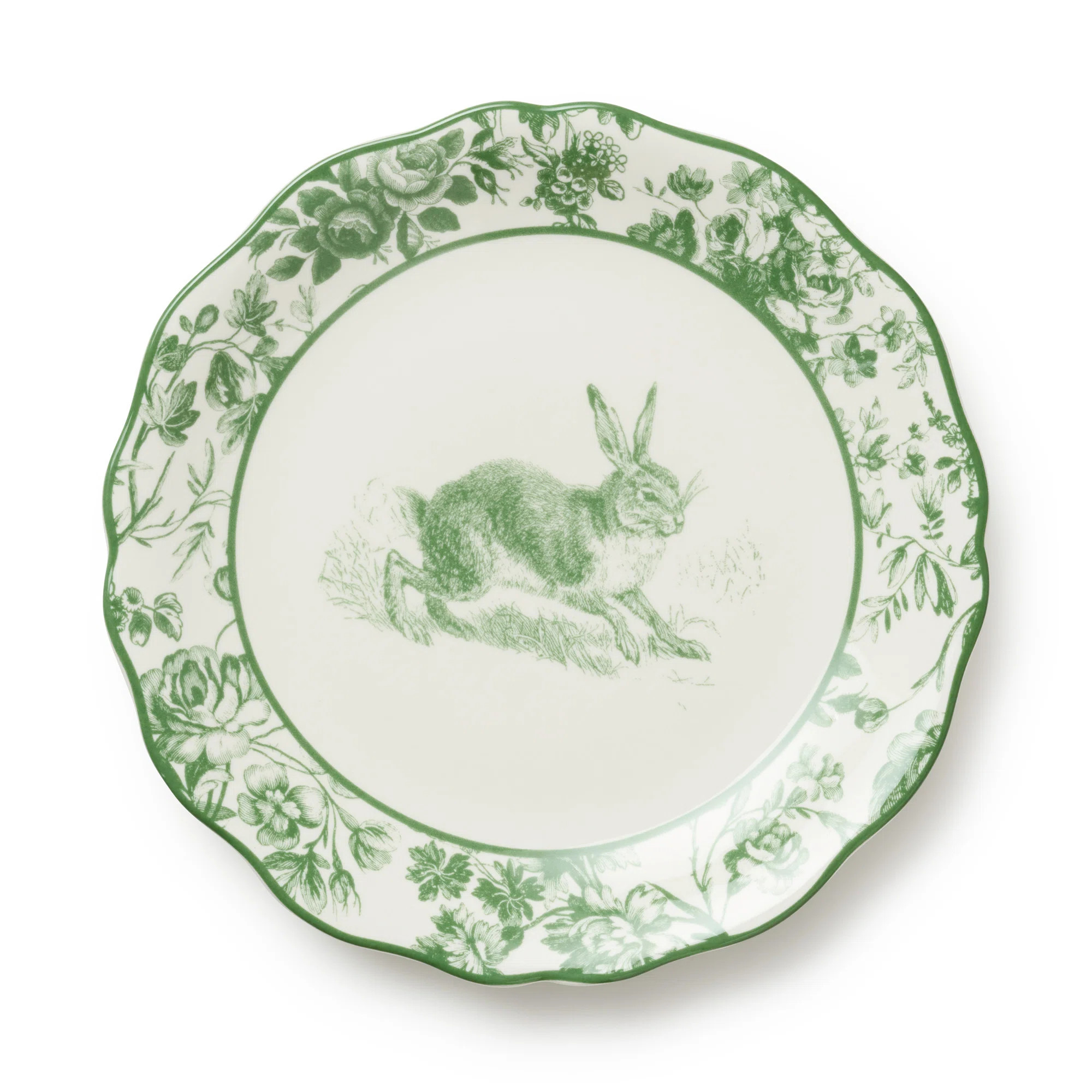 Le Jardin 8.5 Inch Salad Plates Set of 4 – Whimsical Bunny & Bloom Design for Appetizers, Sweet... | Wayfair North America