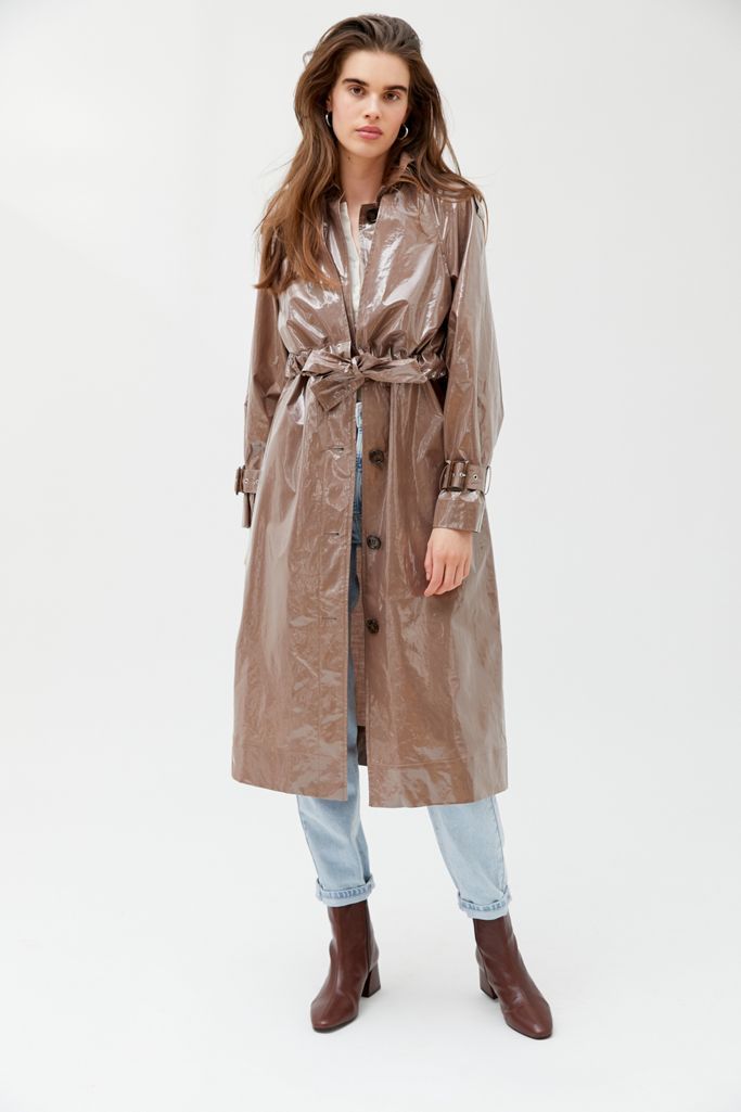 UO Patent Belted Trench Coat | Urban Outfitters (US and RoW)