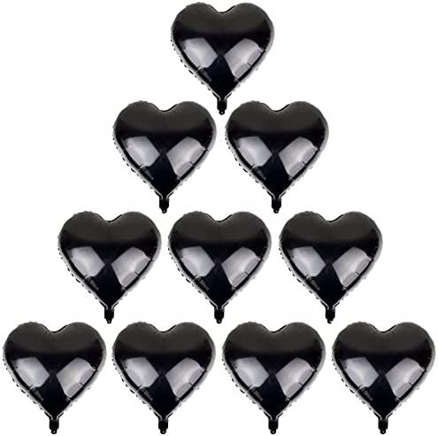 [10 Pack] Heart Shape Foil Balloons, 18" Mylar Balloons Aluminum Foil Decorations for Birthday Pa... | Amazon (US)