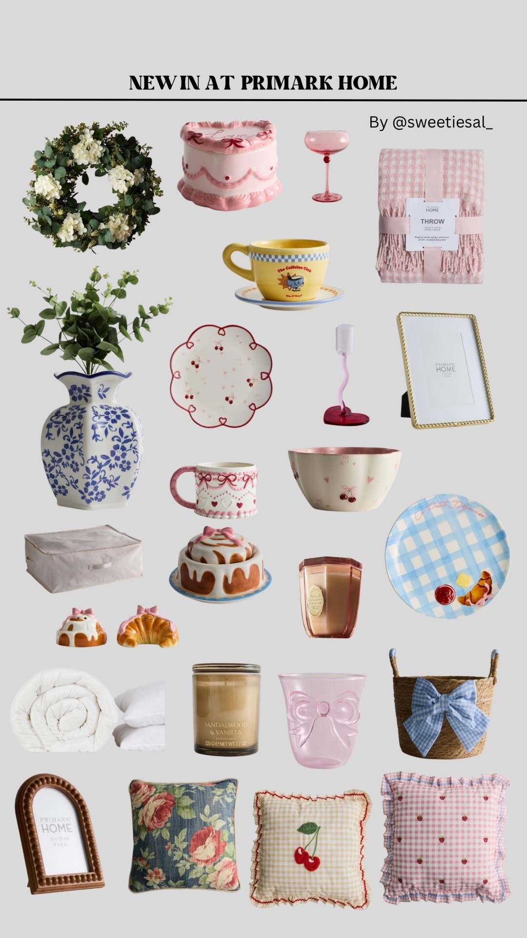 Oh hey Primark home new-in!! All the valentines and spring vibes are out in force and I am here for it! 

Who doesn’t love LOVE and cutesy home pieces?! I’ve got my eyes on that gorgeous blue and white vase and faux eucalyptus and the cinnamon bun candle 😍😍

• House Tour • Interior Styling • Home • Primark Home • Valentine’s Day • Galentine’s Day • Decor • Gallery Wall • Soft Furnishings • Kitsch • Brunch • Faux Flowers • Vase • Organisation • Date Night • 

#LTKdatenight #LTKhome #LTKuk
