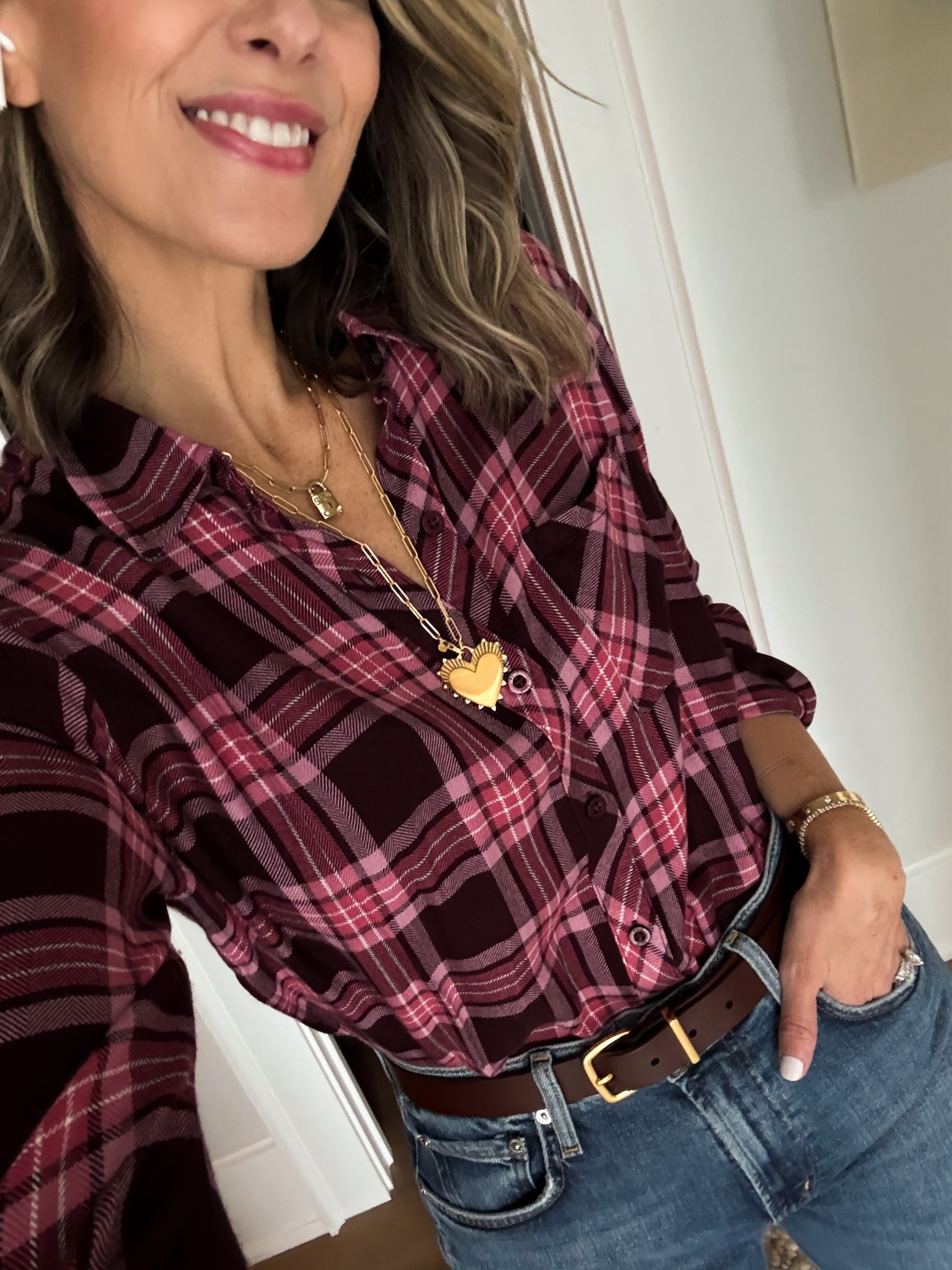 Fav plaid shirt 🤍

#LTKHoliday #LTKOver40 #LTKootd