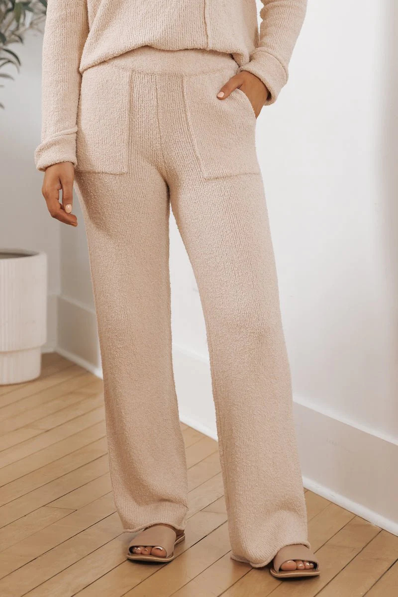 Cream Wide Leg Sweater Pants | Magnolia Boutique