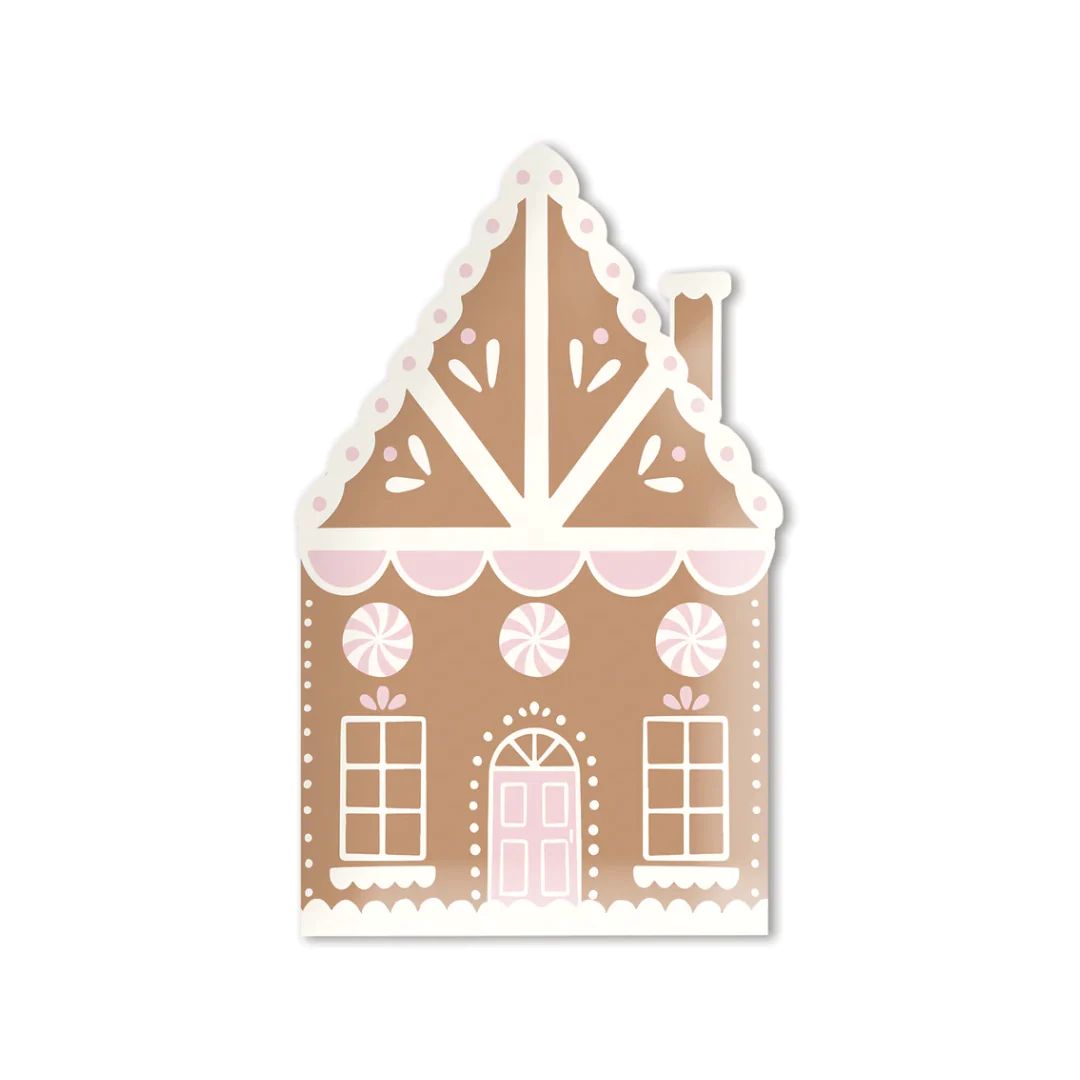 Gingerbread House Shaped Paper Plates | Ellie and Piper