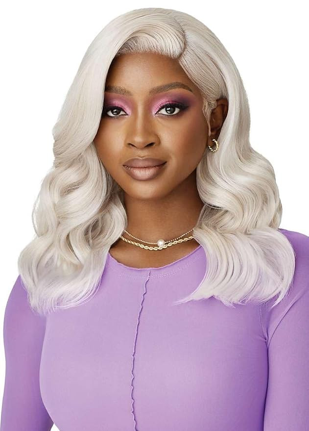 Outre Lace Front Wig - Perfect Hair Line 13X4 - Swoop Series - Swoop 4 (BURGUNDY FLAME) | Amazon (US)