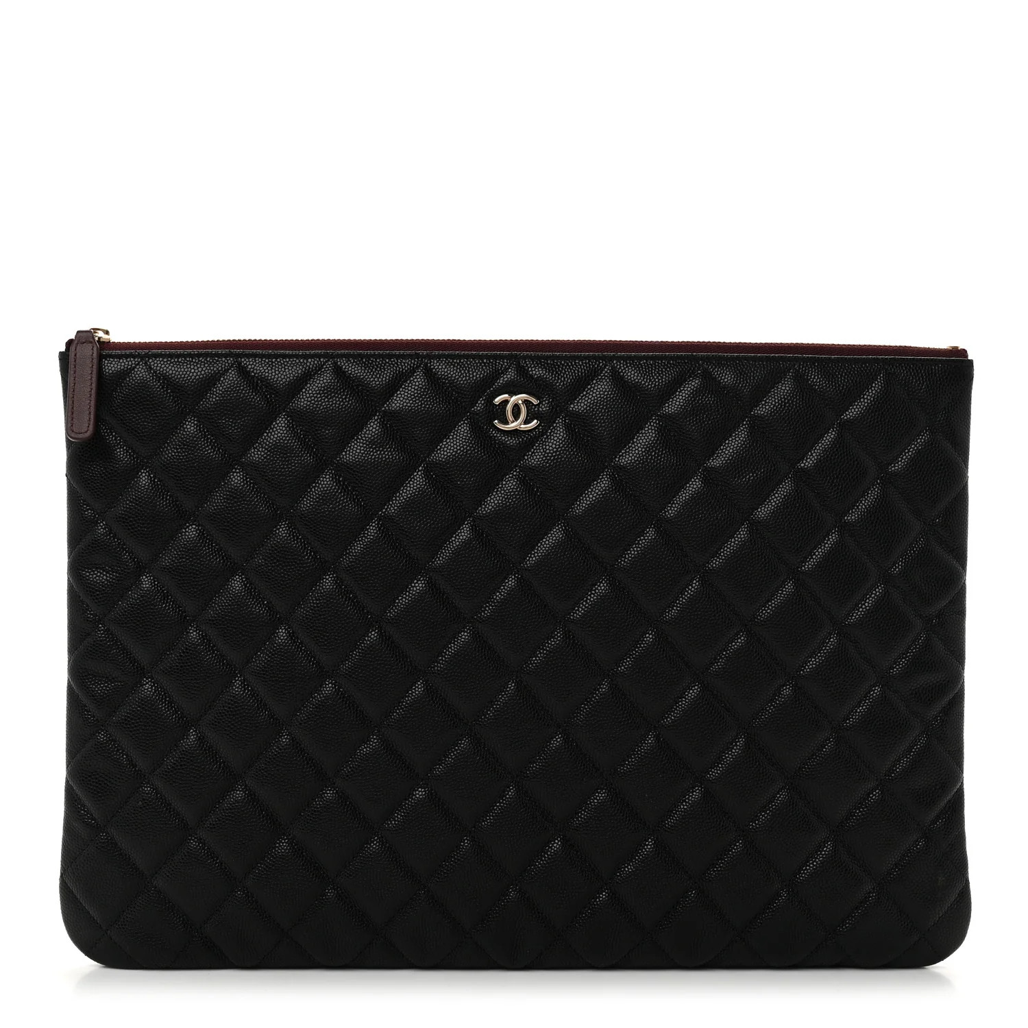 Chanel Caviar Quilted Large Cosmetic Case Black 1962447 | FASHIONPHILE (US)