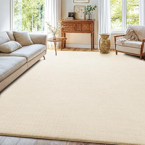Shilucheng Wool Rug 9x12 Non-Slip, Blend 80% Wool and 20% Cotton | Amazon (US)