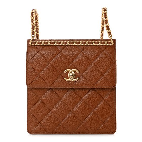 Caviar Quilted Multi Chain Backpack Light Brown | FASHIONPHILE (US)