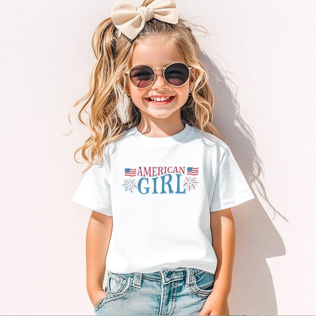 American Girl Fireworks Kids Graphic Tee | White | Caden Lane