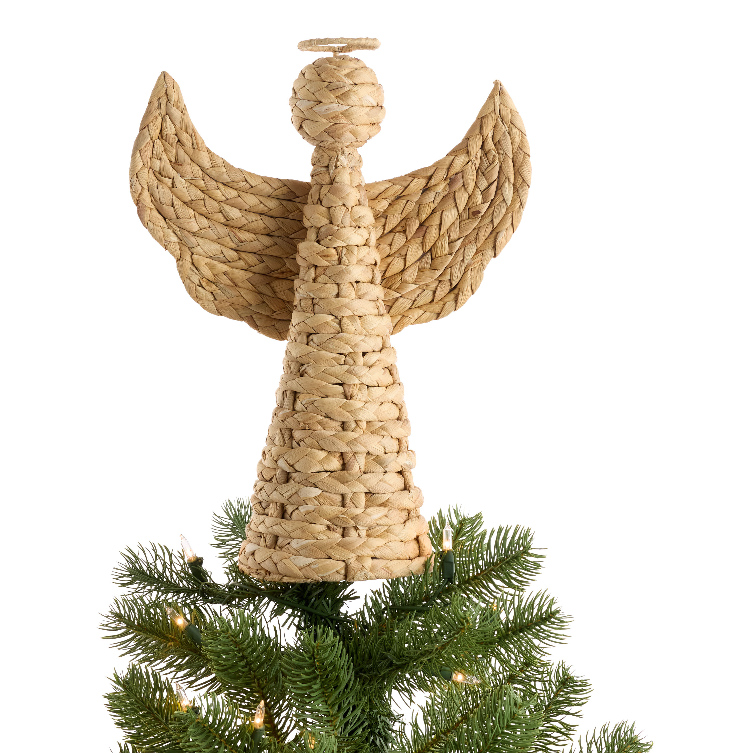 Natural Seagrass Angel Tree Topper | World Market