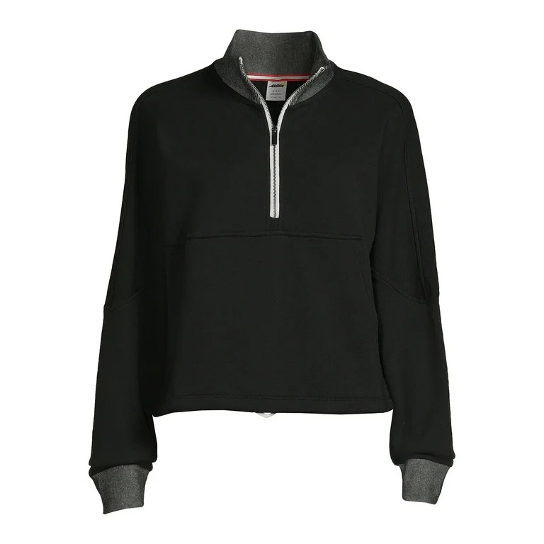 Avia Women’s French Terry Cloth Quarter Zip Tennis Jacket, Sizes XS-3X | Walmart (US)
