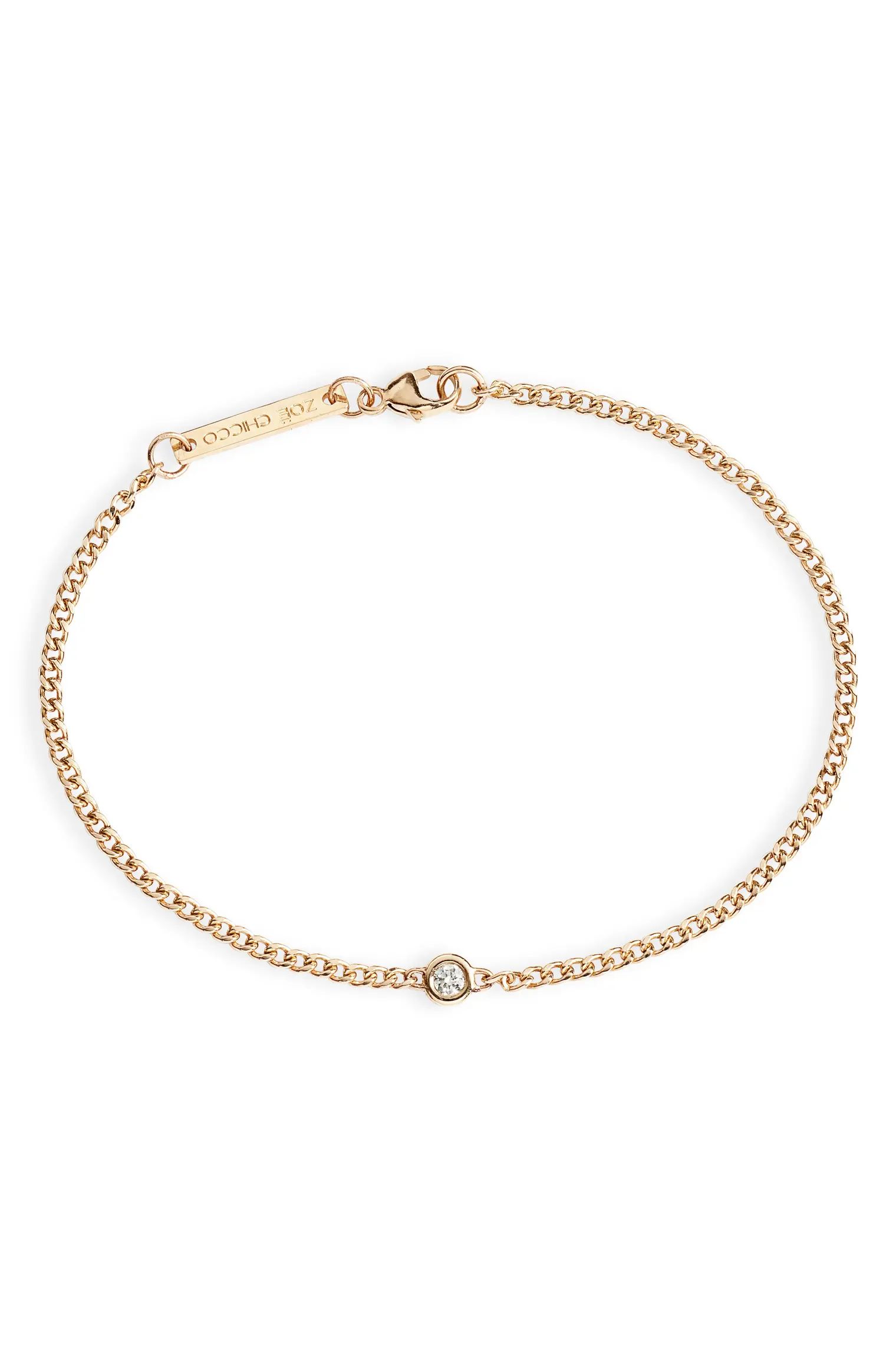 Bezel Diamond Chain Bracelet | Nordstrom
