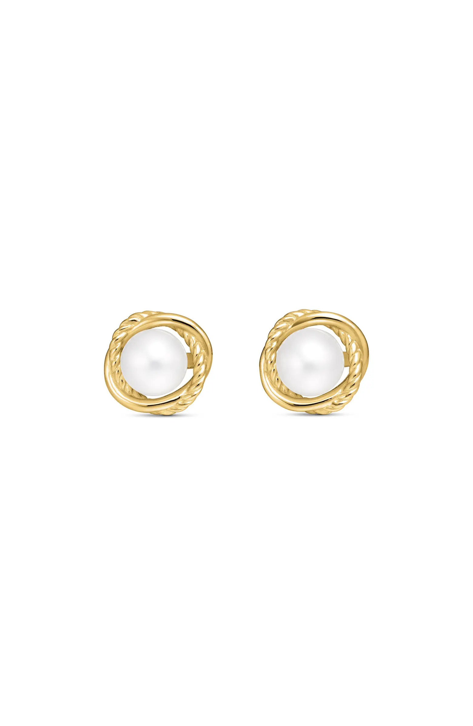 Infinity Earrings with Pearls in Gold | Nordstrom