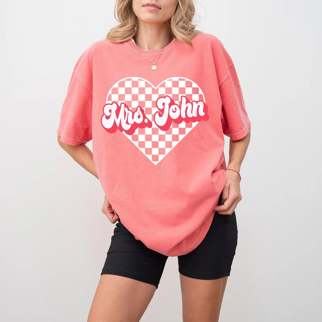 Valentines Day Teacher Comfort Colors® Shirt, Personalized Teacher Shirt, Custom Teacher Team Sh... | Etsy (US)