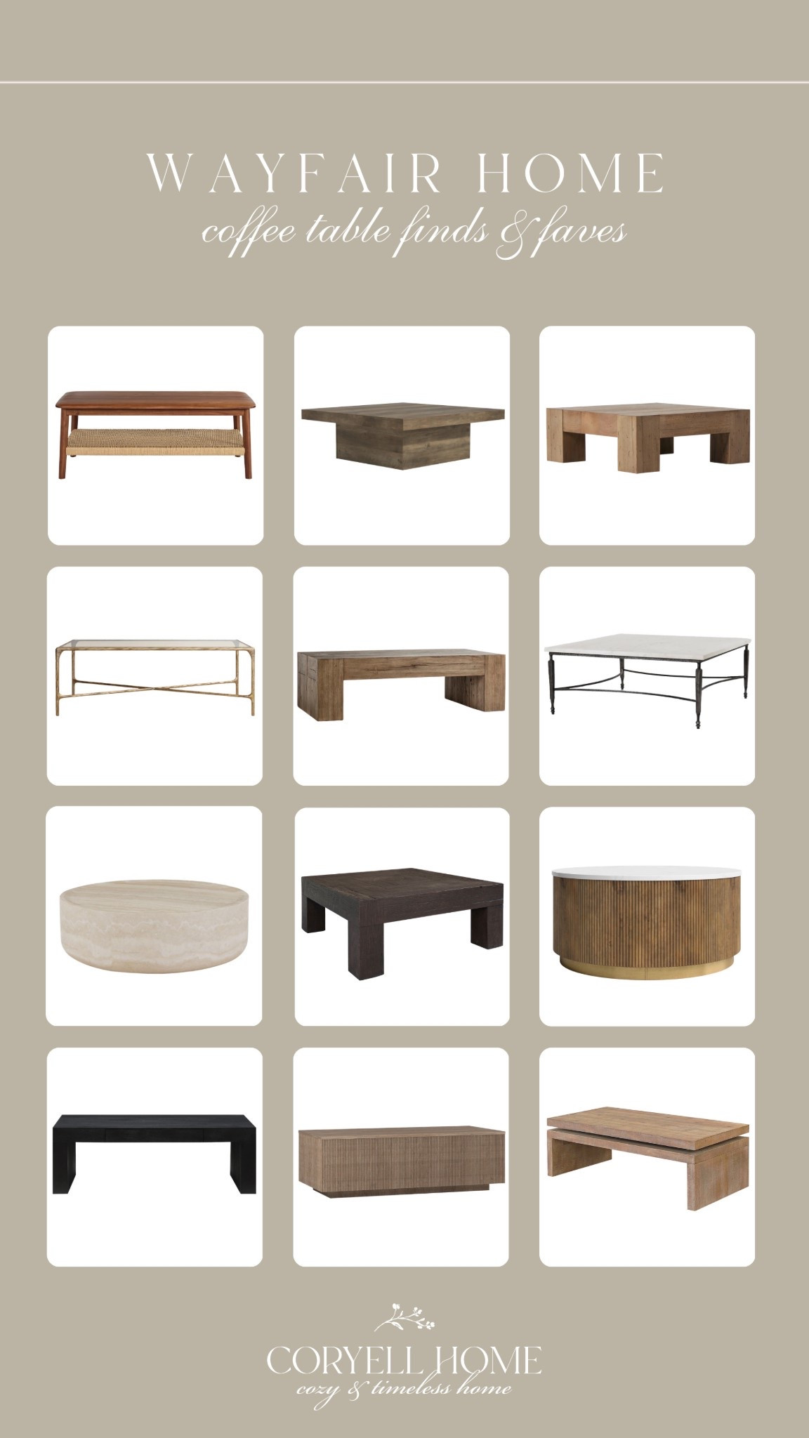 Wayfair home coffee table roundup! 🤎 Loving these modern, neutral, traditional coffee tables for the home  

#LTKHome