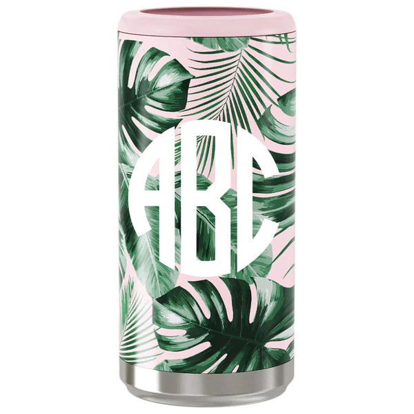 Monogrammed Pattern Skinny Can Cooler | United Monograms