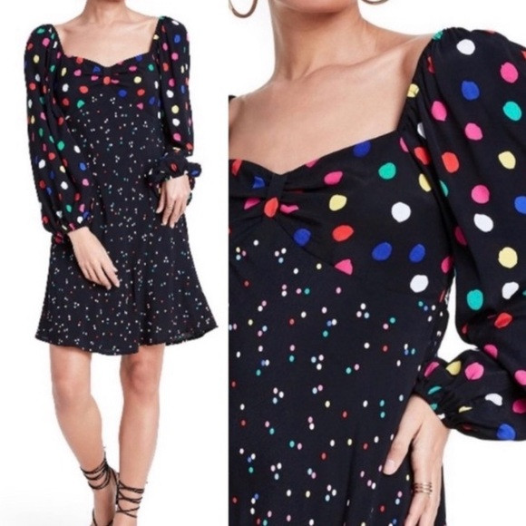 Rixo For Target Polka Dot Long Sleeve Multi Color Swing Dress | Poshmark
