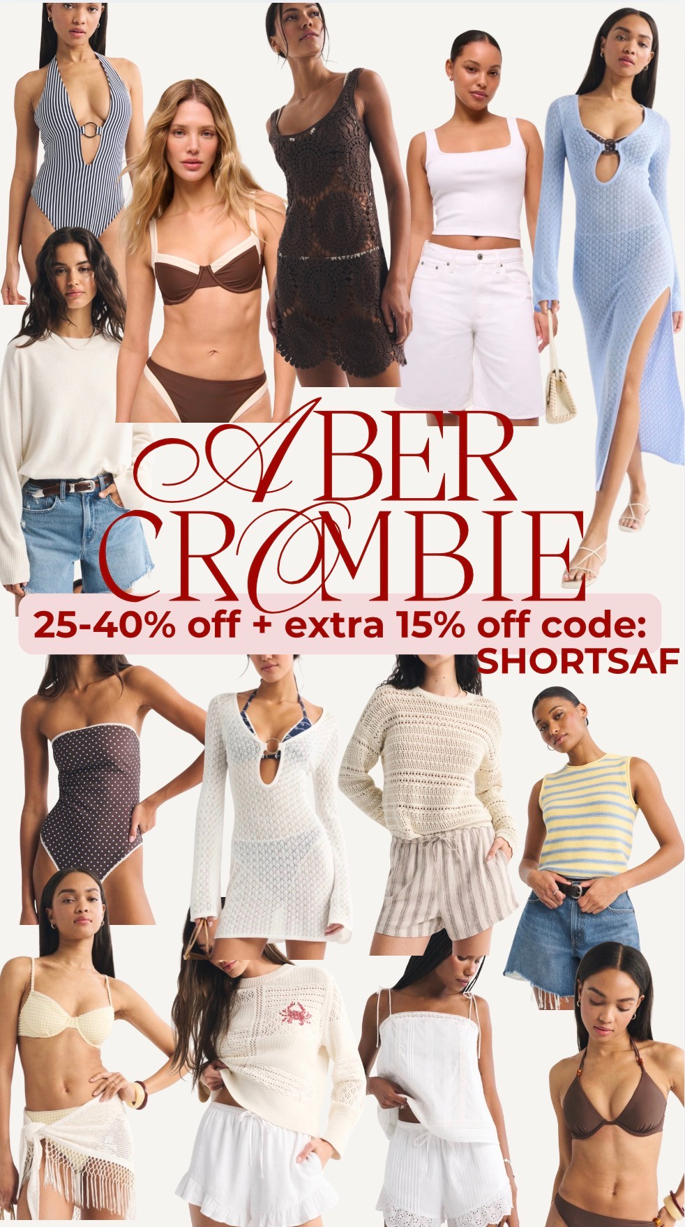 Abercrombie shorts + swim 25-40% off + extra 15% off code SHORTSAF 

 #LTKgrwm #LTKootd #LTKSeasonal