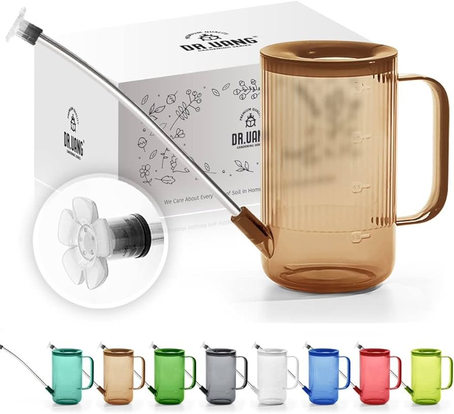 Small Watering Can Indoor Plants with Long Spout (1L, Amber Brown) | Amazon (US)