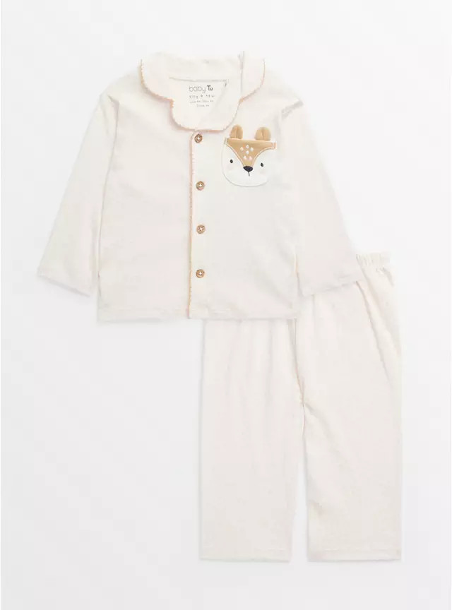 Buy Pink Bunny Pocket Traditional Pyjamas 9-12 months | Sleepsuits and pyjamas | Tu | Tu Clothing