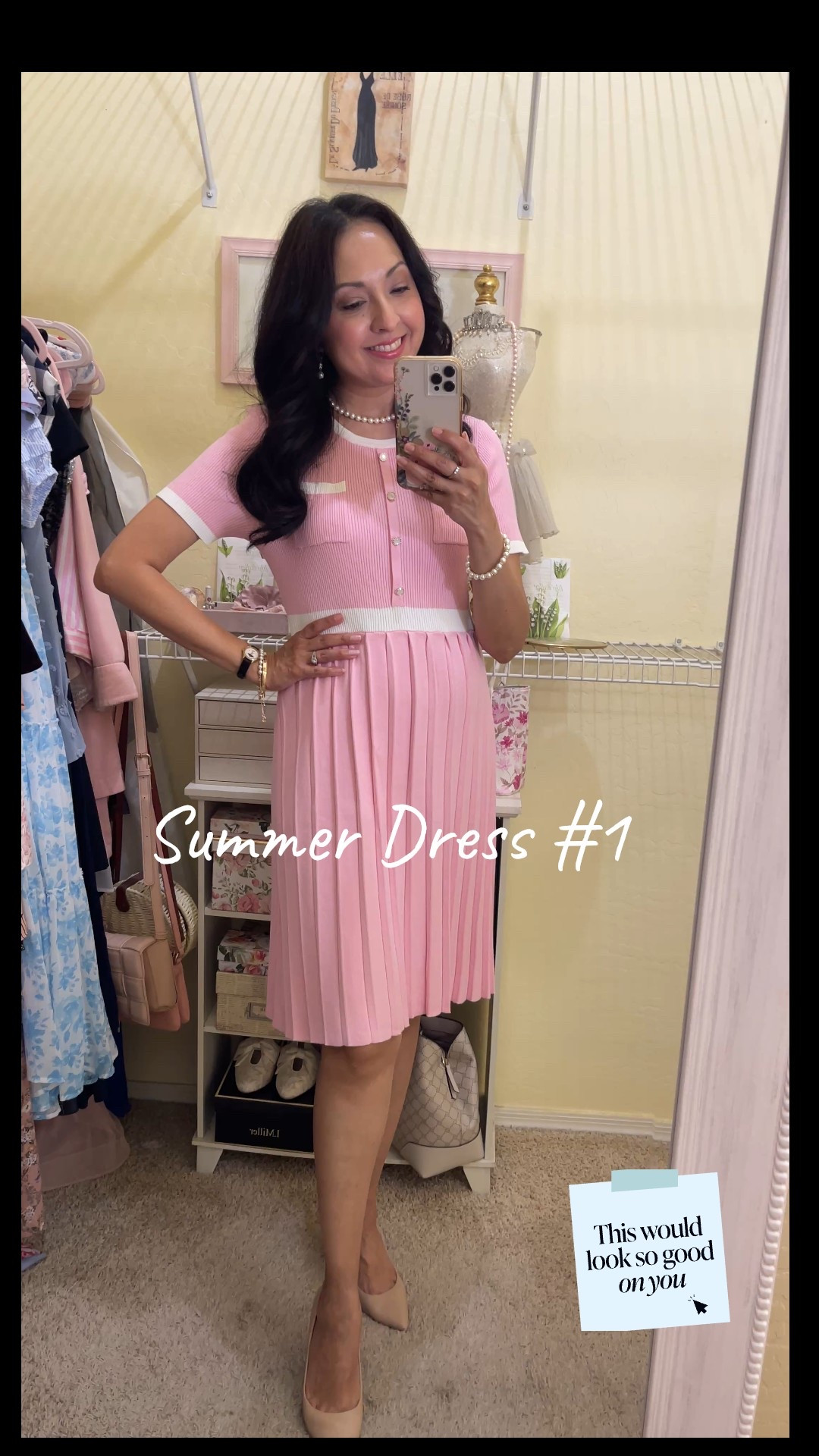 🎀In today’s YouTube video, I share 4 pretty summer dresses and this is #1 
#LTKStyleTip 

#LTKWorkwear #LTKFindsUnder100