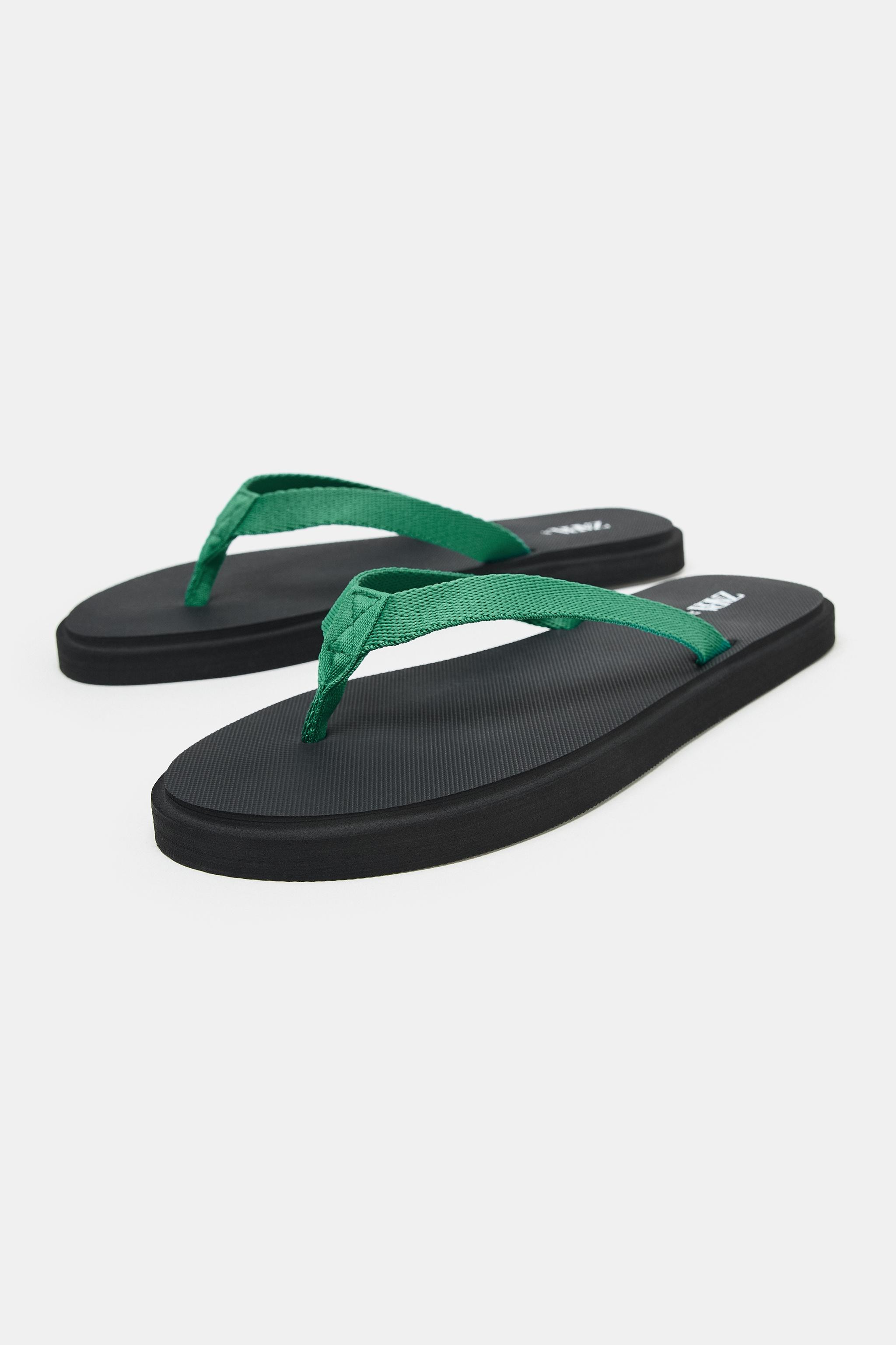 CONTRAST FLAT SANDALS | Zara US
