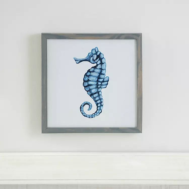 New!Seahorse Framed Art Print | Kirkland's Home