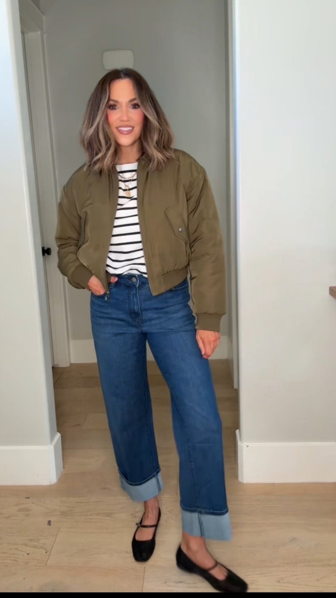 Walmart outfit idea 
Wearing a medium in the jacket
A small in the tee
And a 8 in the jeans 

#LTKOver40 #LTKStyleTip #LTKFindsUnder50