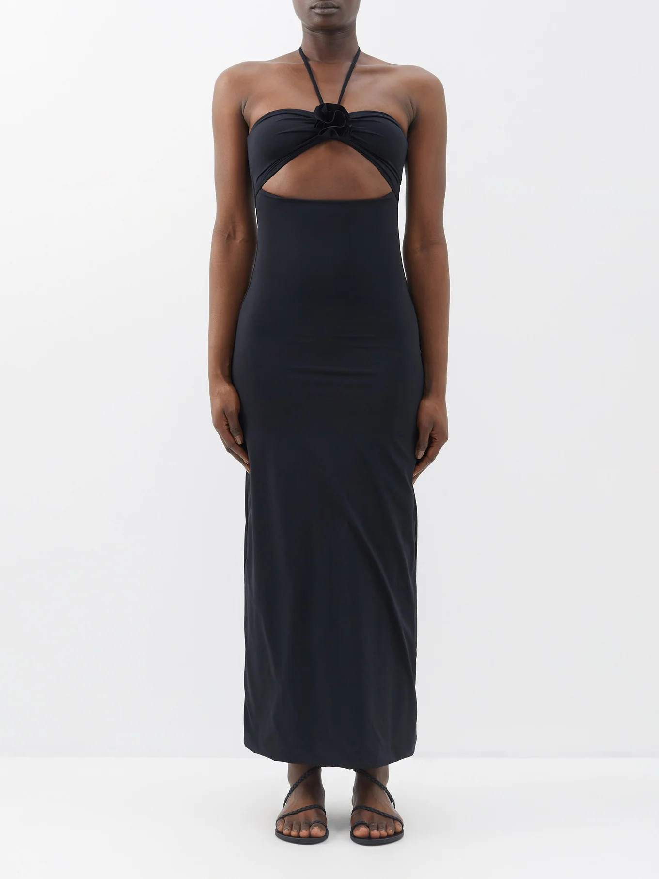 Maygel CoronelCenit halterneck rosette maxi dress | Matches (US)