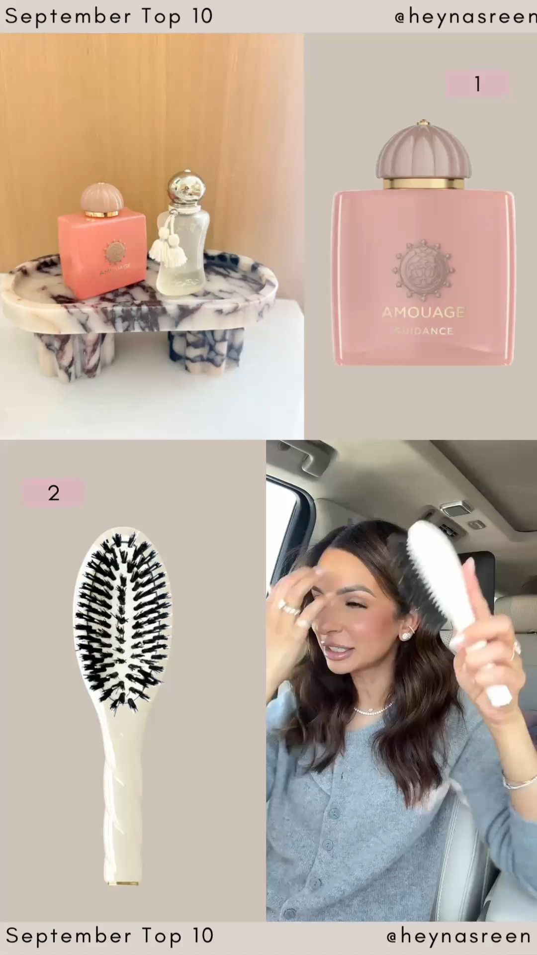 September Top 10:
#1: Amouage perfume 
#2: La Bonne Brosse hairbrush