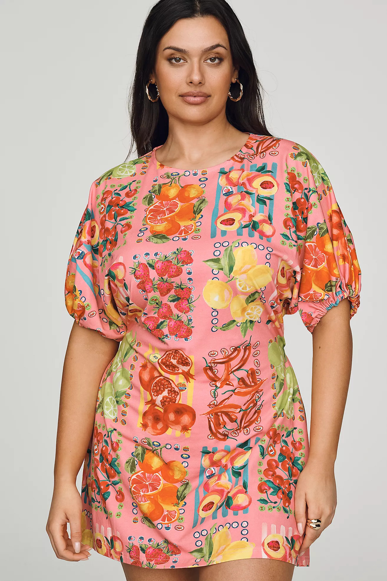 Never Fully Dressed Fruit Stamp Mini Dress | Anthropologie (US)