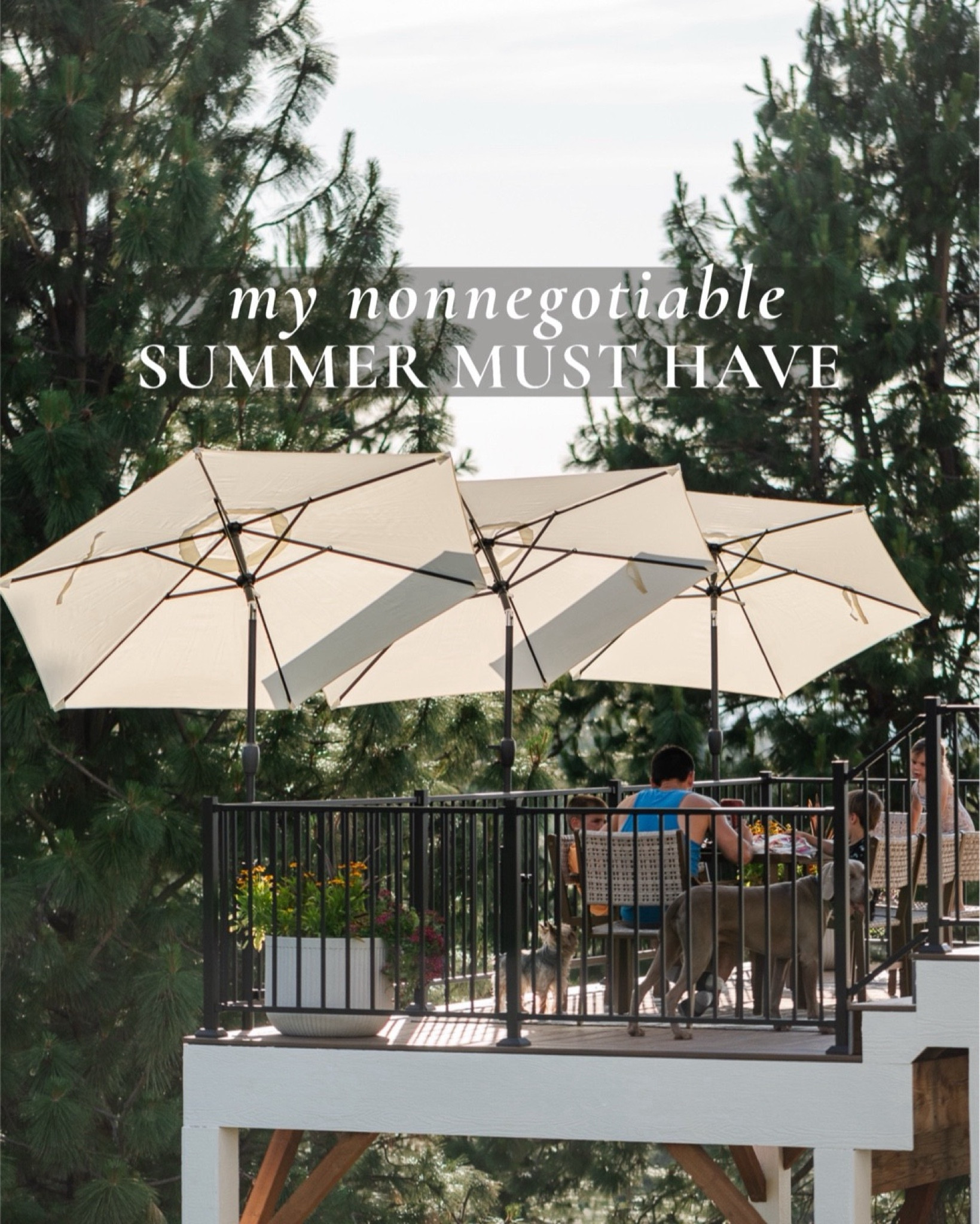 These umbrella holders that attached securely to the outside of our railing, have been a game changer! No more heavy base, taking up room and they come in black or white. 

Outdoor living, deck, umbrella, summer, shade, umbrella holder, amazon home, Amazon find, Walmart, pots, planters, outdoor rug 

#LTKfindsunder100 #LTKhome

#LTKHome #LTKSeasonal #LTKSummerSales