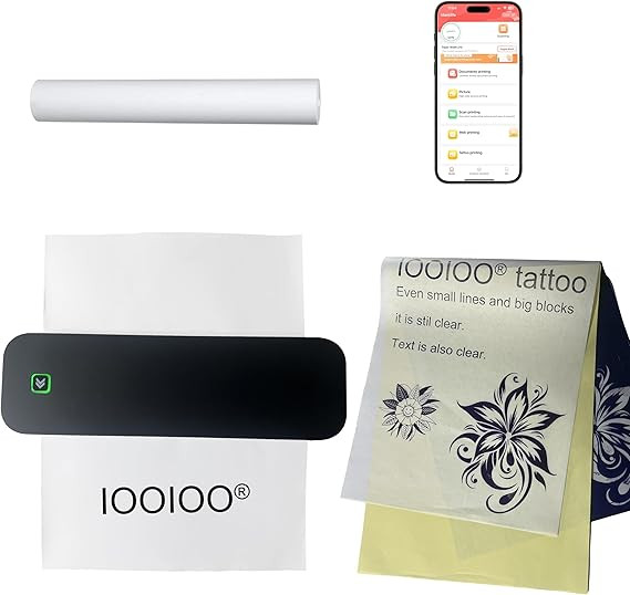 IOOIOO D210 Portable Printer, Wireless Inkless Bluetooth Thermal Printer for Tattoo Stencil Trans... | Amazon (US)