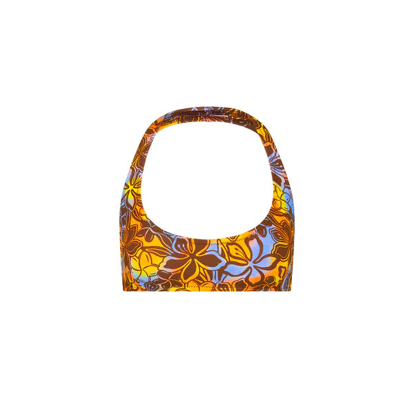 Slim Crop Halter Bikini Top - Frangipani Fizz | Kulani Kinis US