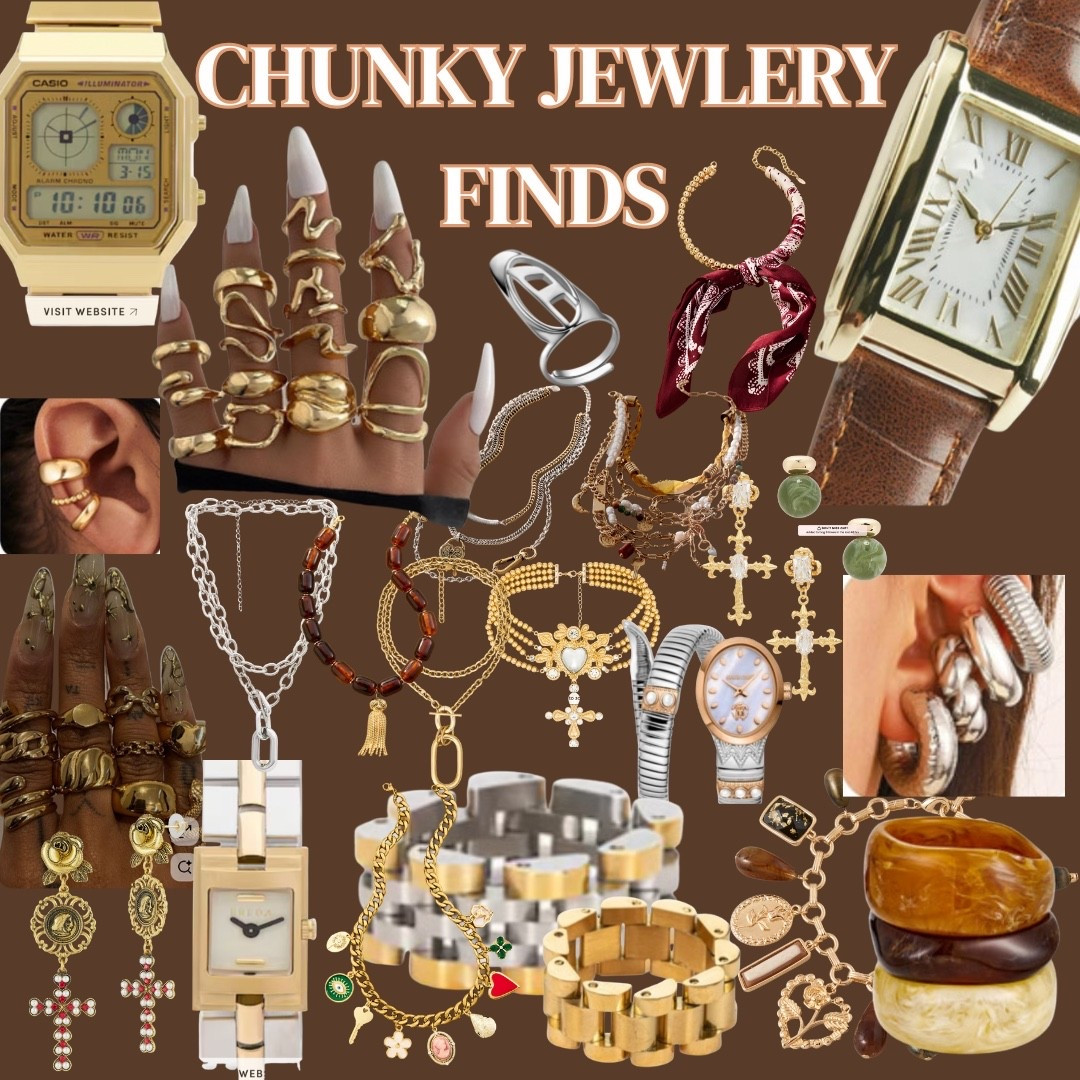 Fall Chunky Rings, necklace, watches 
Staple jewelry 

#LTKFindsUnder100 #LTKStyleTip #LTKSeasonal