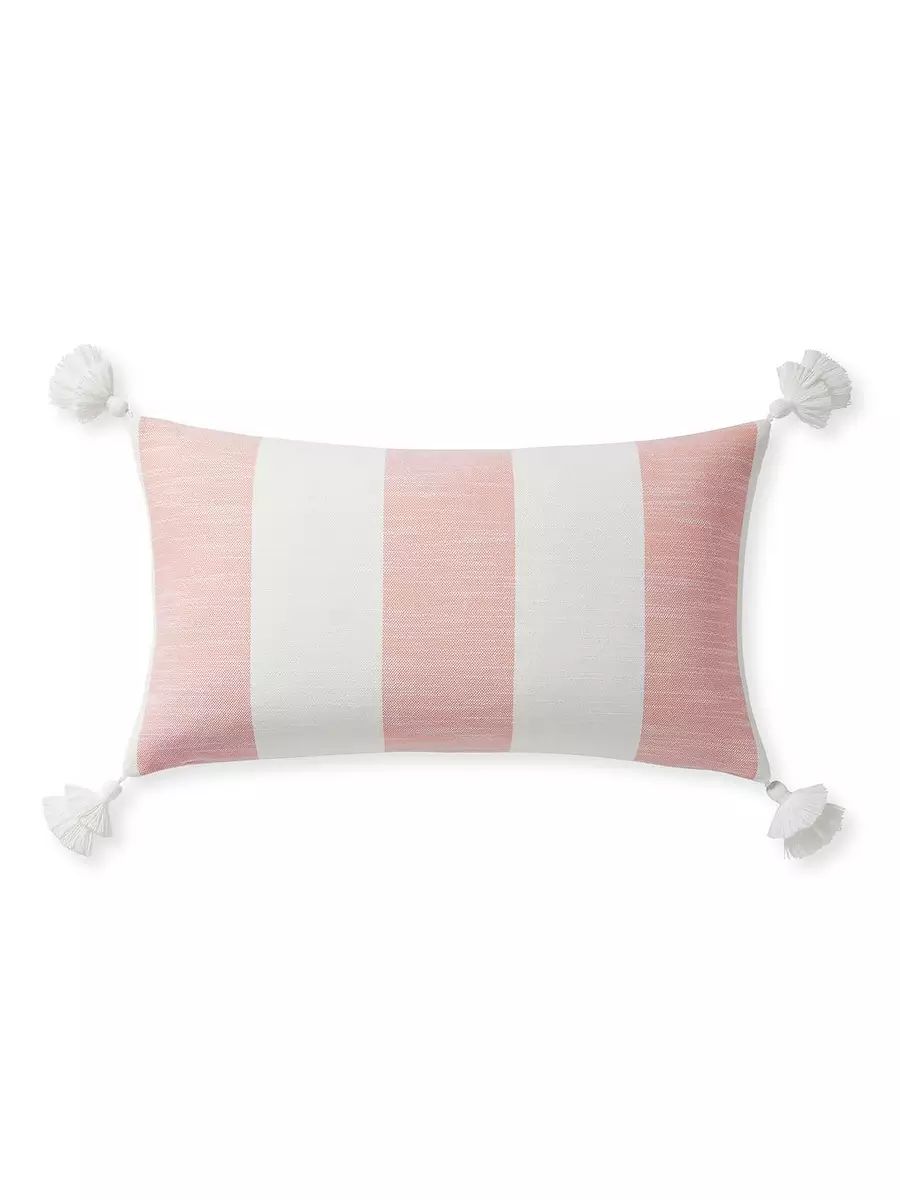 Beach Stripe Pillow Cover - Seashell | Serena and Lily