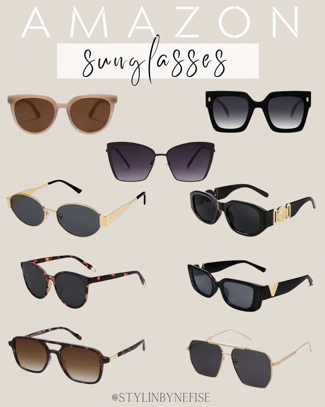 Amazon Sunglasses ✨ 

Amazon prime, Amazon sunglasses, sunglasses, black sunglasses, spring 2026, travel, Amazon accessories, Amazon must haves, sunglasses women, Amazon sunglasses, sunglasses 2026, sunglasses Amazon, women’s sunglasses, travel accessories, spring break 2026, spring trends, spring fashion 2026, spring outfits, 

#LTKSeasonal #LTKTravel