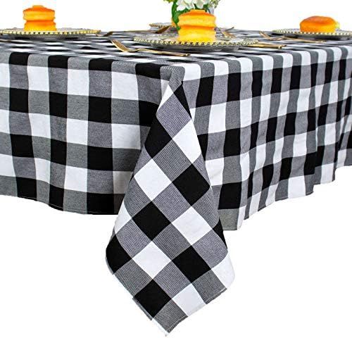 COTTON CRAFT Countryside Classic Gingham Buffalo Check Plaid Tablecloth - Premium Cotton- Halloween  | Amazon (US)