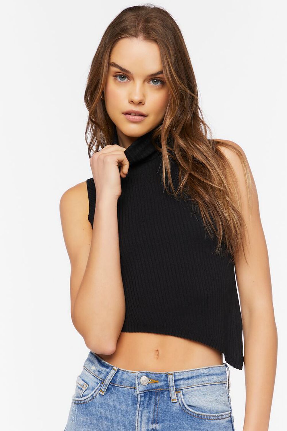 Sweater-Knit Asymmetrical Crop Top | Forever 21 (US)