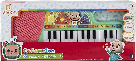 CoComelon First Act Musical Keyboard, 23 Keys; Music and ABC Songs Pre-Recorded, Educational Musi... | Amazon (US)