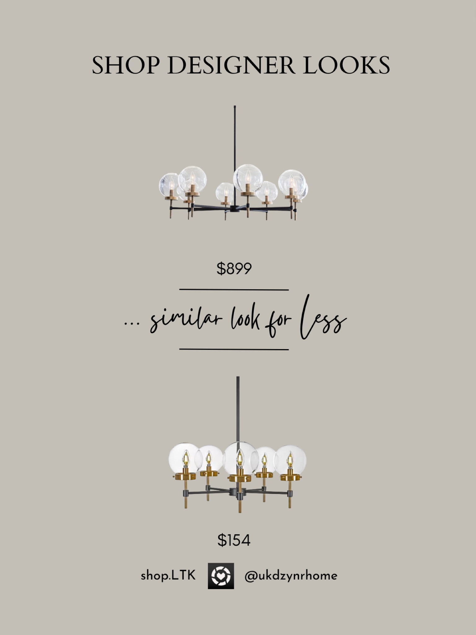 Designer Looks for Less | Glass globe chandelier

Home Decor
Chandeliers


#LTKhome #LTKFind