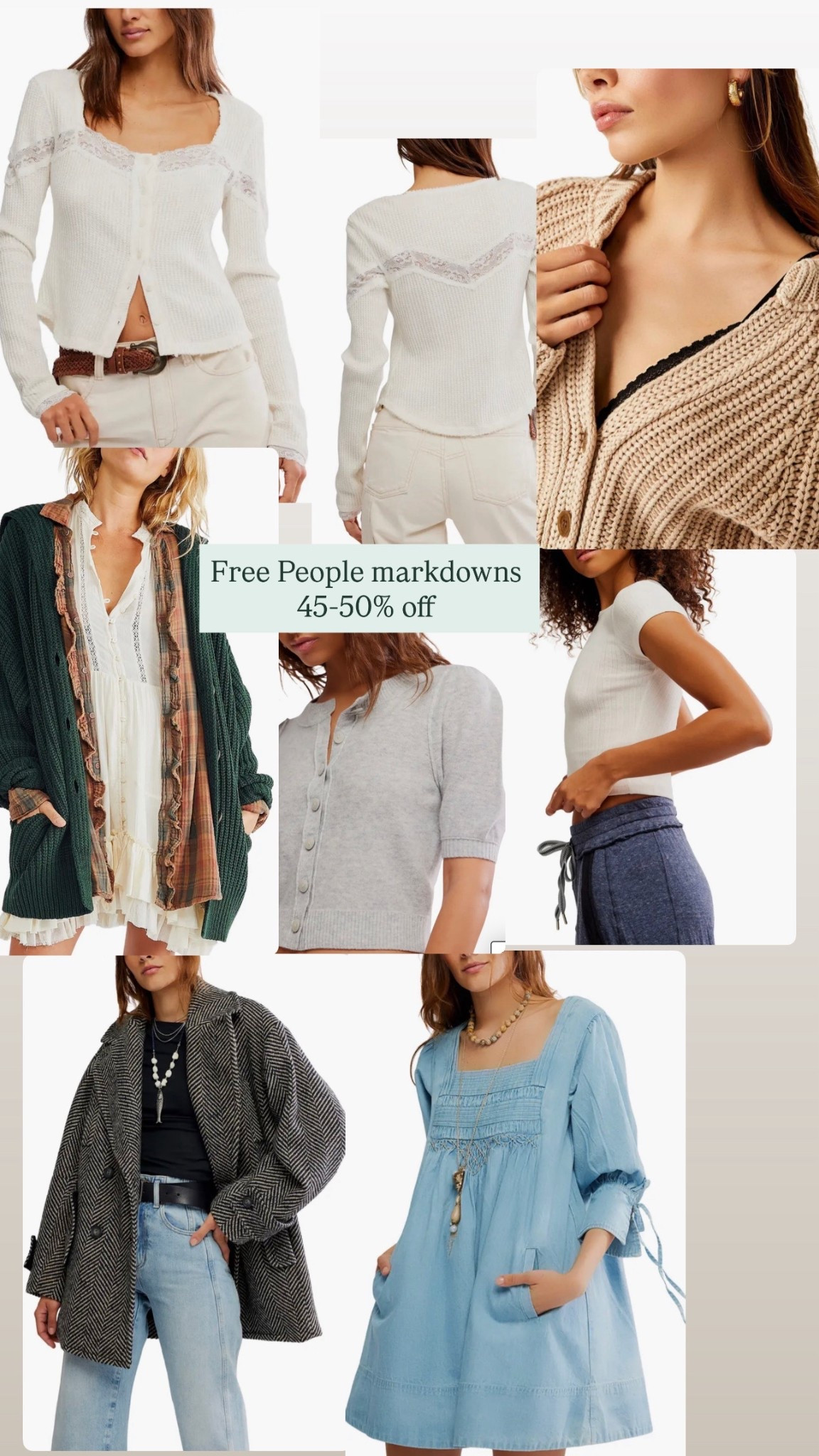 So many good Free People finds at the Nordstrom half-yearly sale! Most are 50% off 
End of year sale 

#LTKFindsUnder50 #LTKSaleAlert #LTKootd
