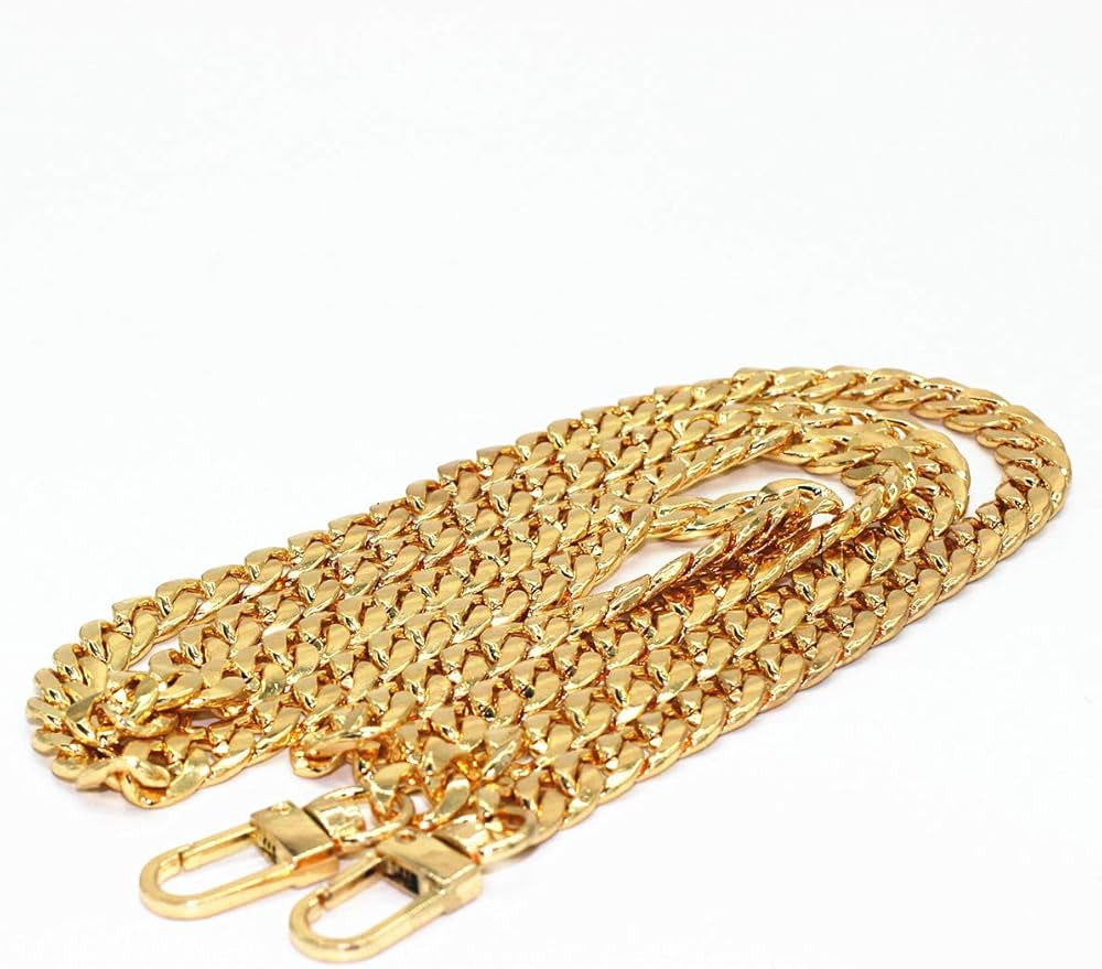WEICHUAN 47"/120cm DIY Iron Flat Chain Strap Purse Chain Accessories Purse Straps Shoulder Cross ... | Amazon (US)