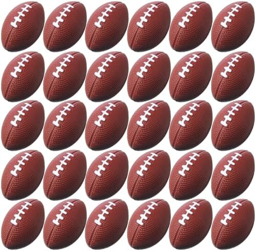 Blulu 30 Pack Mini Foam Football 2.17" Mini Football Party Favor Stress Ball Bulk Small Foam Spor... | Amazon (US)